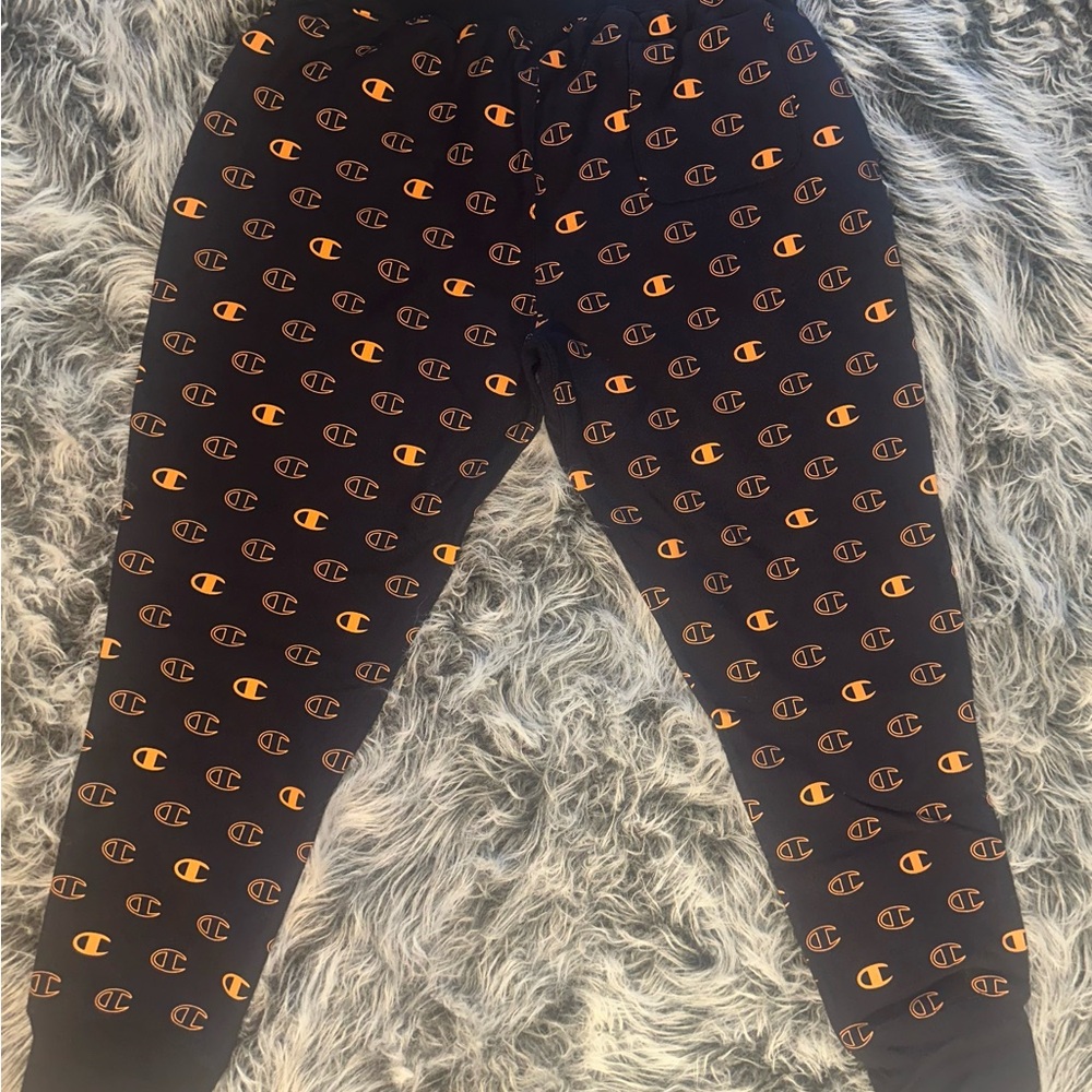Champion Men’s Reverse Weave Blue And Orange Joggers XXL